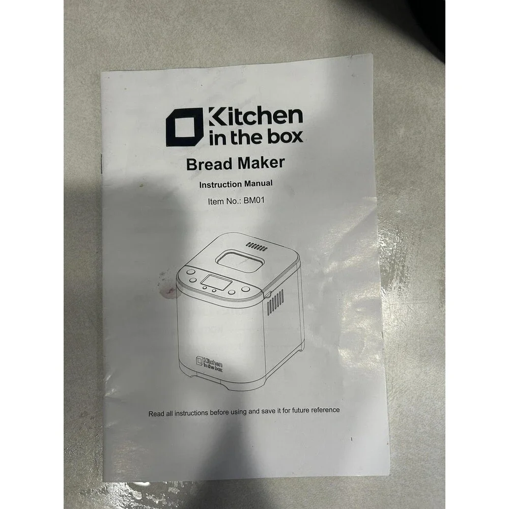 Kitchen In The Box BM01 15 in 1 2LB Stainless Steel Automatic Bread Maker